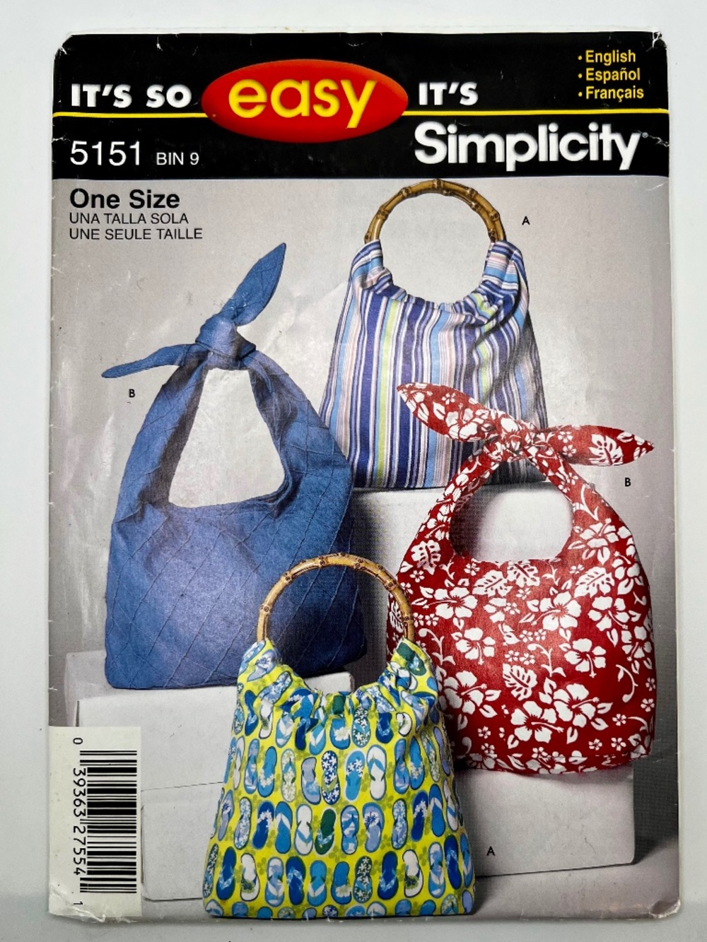 Simplicity It's So Easy Pattern 5151 Tote Bags